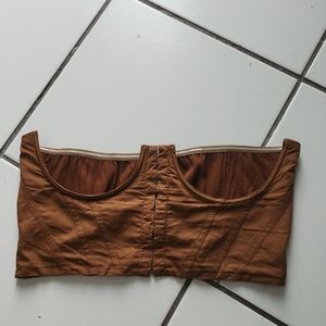 Princess Polly Brown Strapless Corset Bandeau